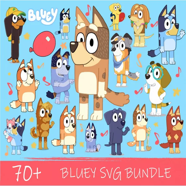 Bluey svg​ Bundle – Perfect for Fun Crafts