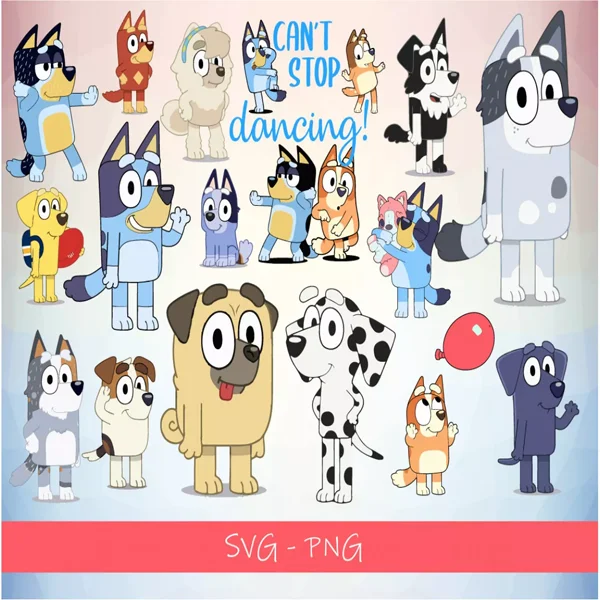 Bluey svg​ Bundle – Perfect for Fun Crafts