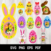 200+ Easter svg​ Candy Holders Bundle